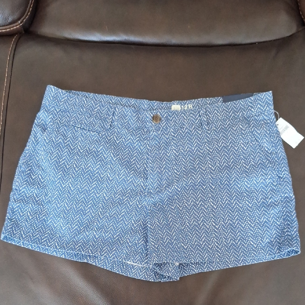 GAP Blue High Waist Shorts with Tailored Fit